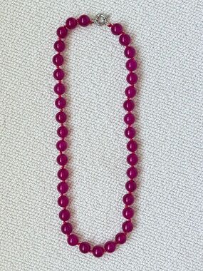NWOT Tuckernuck Red Rose Jade Necklace